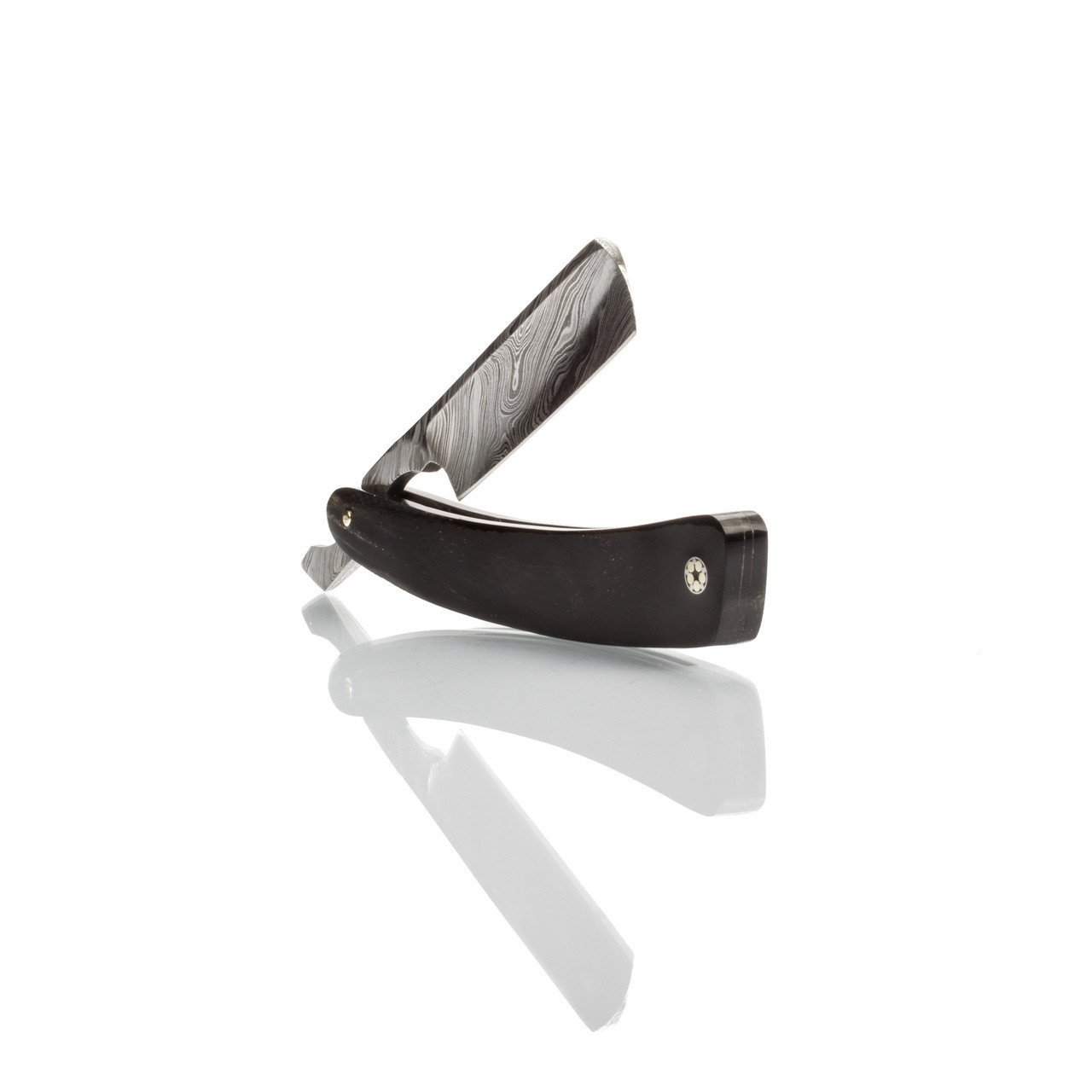 $100 Off Buffalo Horn Damascus Straight Razor and Shave Set