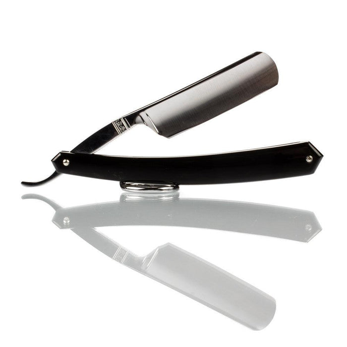 Thiers Issard - The Blades Grim 6/8" Straight Razor - Black Acrylic Scales