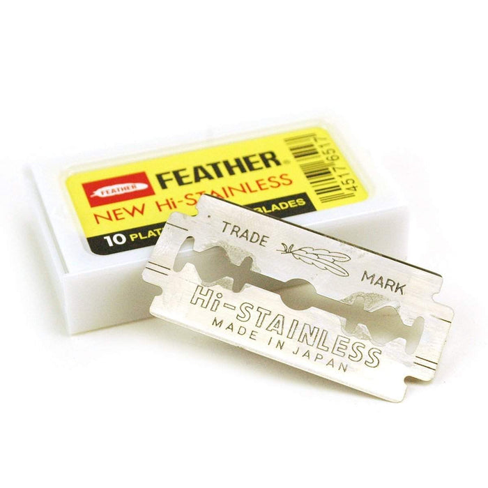 Feather Hi-Stainless DE Blades 10x10 100ct